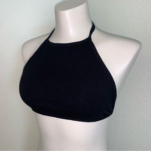 ❌SOLD❌ on Depop—Black Halter Crop Top